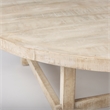 Pemberly Row 48Lx48Wx16H Round Blonde Wood Coffee Table in Beige