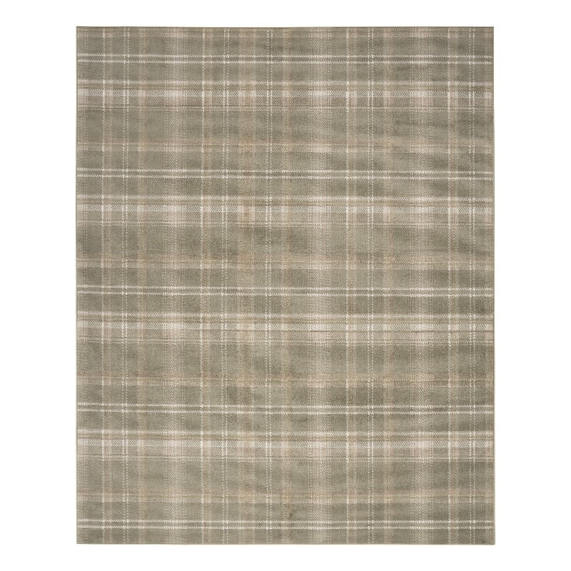 Pemberly Row Modern / Contemporary 4'x6' Olive Fabric Area Rug