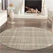 Pemberly Row Modern / Contemporary 8' Round Olive Fabric Area Rug
