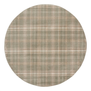 Pemberly Row Modern / Contemporary 8' Round Olive Fabric Area Rug