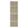 Pemberly Row Modern / Contemporary 6' Runner Olive Fabric Area Rug