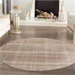 Pemberly Row Modern / Contemporary 8' Round Taupe Fabric Area Rug