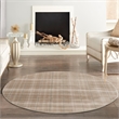 Pemberly Row Modern / Contemporary 8' Round Taupe Fabric Area Rug