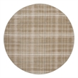 Pemberly Row Modern / Contemporary 8' Round Taupe Fabric Area Rug