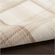 Pemberly Row Modern / Contemporary 4'x6' Ivory Beige Fabric Area Rug