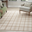 Pemberly Row Modern / Contemporary 4'x6' Ivory Beige Fabric Area Rug