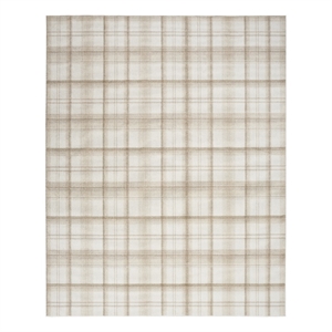 Pemberly Row Modern / Contemporary 4'x6' Ivory Beige Fabric Area Rug
