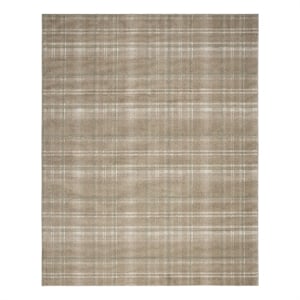 Pemberly Row Modern / Contemporary 9'x12' Taupe Fabric Area Rug