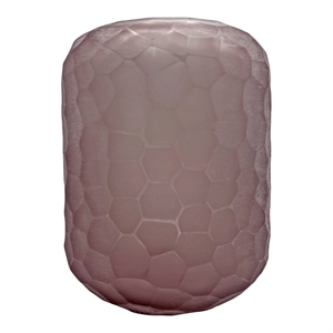 Pemberly Row 7&quot Decorative Handmade Patterned Glass Vase in Light Pink