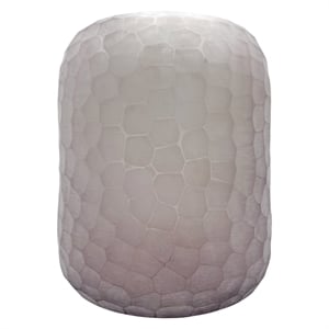 Pemberly Row 8&quot Decorative Handmade Patterned Glass Vase in Light Pink