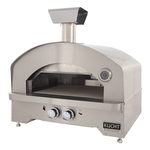 Pemberly Row Outdoor Portable Propane Gas Pizza Oven in Stainless Steel
