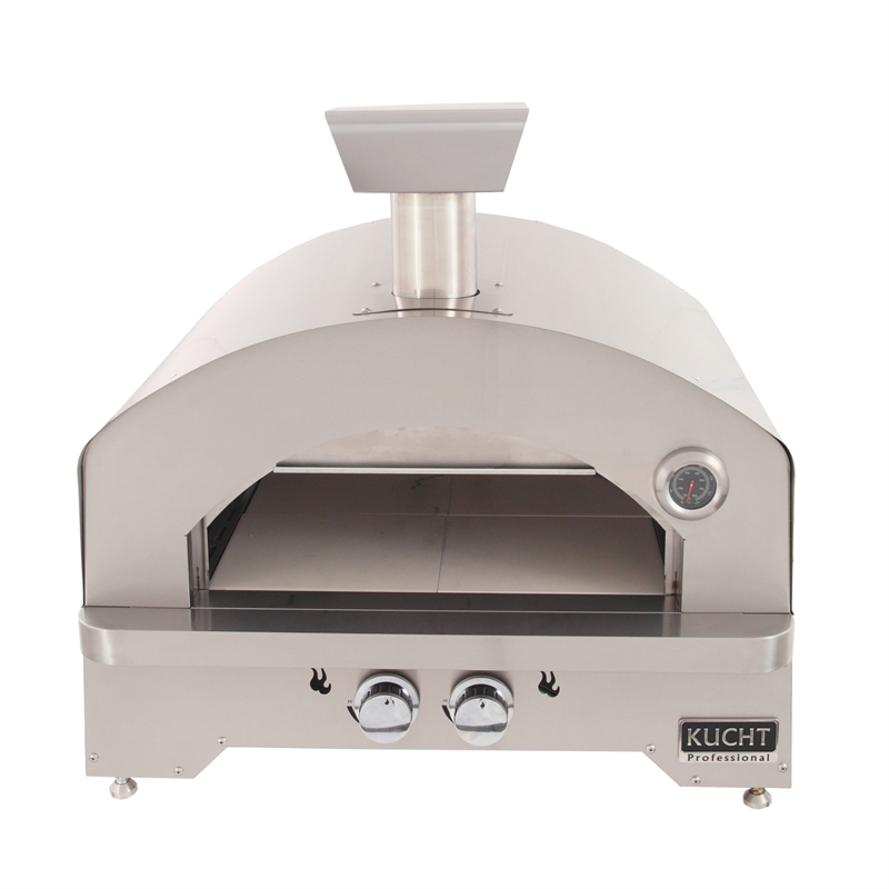 Pemberly Row Outdoor Portable Propane Gas Pizza Oven in Stainless Steel