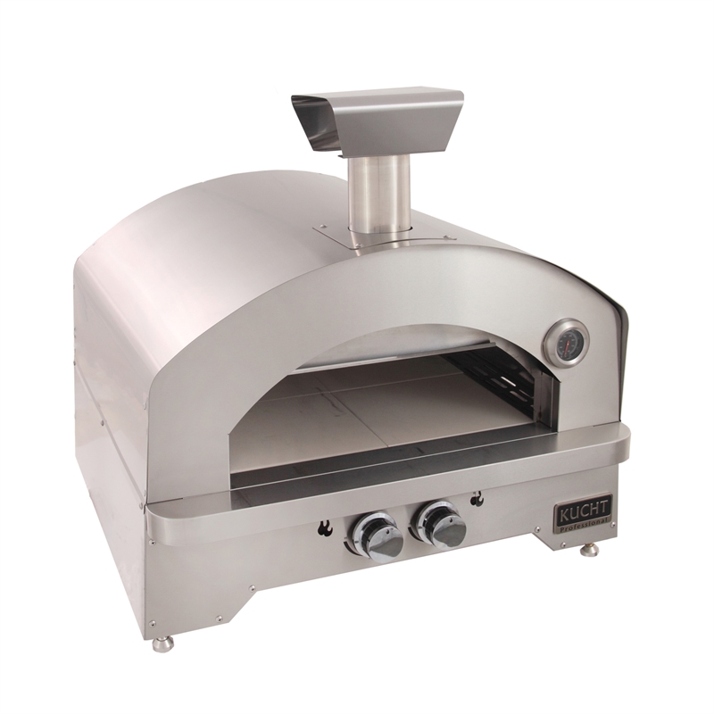 Pemberly Row Outdoor Portable Propane Gas Pizza Oven in Stainless Steel