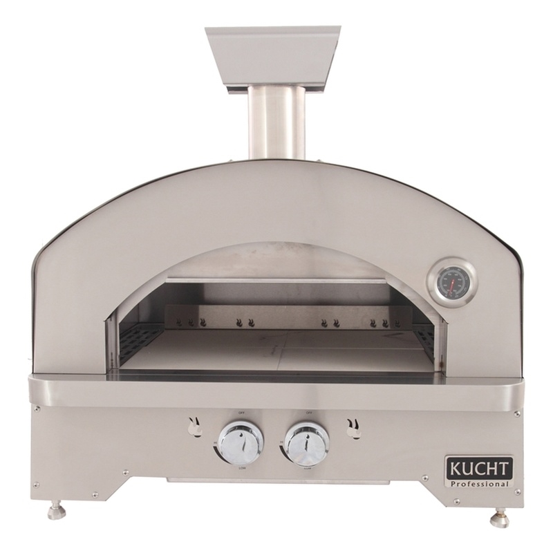 Pemberly Row Outdoor Portable Propane Gas Pizza Oven in Stainless Steel