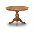Pemberly Row Wood Dining Table with Pedestal Legs in Natural