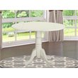 Pemberly Row Traditional Wood Dining Table in Linen White Finish