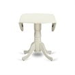 Pemberly Row Traditional Wood Dining Table in Linen White Finish