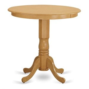 Pemberly Row 36&quot Traditional Wood Dining Table in Oak Finish