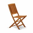 Pemberly Row Traditional Patio Dining Chairs in Natural Oil (Set of 2)