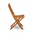 Pemberly Row Traditional Patio Dining Chairs in Natural Oil (Set of 2)