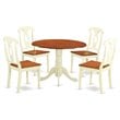 Pemberly Row 5-piece Wood Dining Room Set in Buttermilk/Cherry