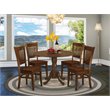 Pemberly Row Traditional 5-piece Wood Dining Room Set in Espresso