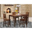 Pemberly Row 5-piece Wood Pub Table and Dining Chairs in Mahogany
