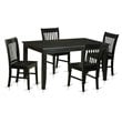 Pemberly Row 5-piece Wood Dinette Table and Chair Set in Black