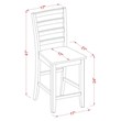 Pemberly Row Traditional 5-piece Wood Dining Set in Cappuccino