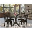Pemberly Row Traditional 5-piece Wood Kitchen Table Set in Cappuccino