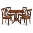 Pemberly Row 5-piece Dining Set with X-Back Chairs in Mahogany