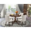 Pemberly Row Traditional 5-piece Wood Dining Set in Mahogany/Doeskin