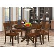 Pemberly Row Traditional 7-piece Wood Dining Table Set in Espresso