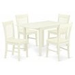 Pemberly Row 5-piece Wood Table and Dining Chairs in Linen White