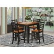 Pemberly Row Traditional 5-piece Wood Dining Room Set in Black/Cherry