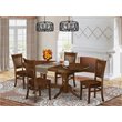 Pemberly Row Traditional 5-piece Wood Dining Room Set in Espresso