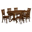 Pemberly Row Traditional 7-piece Wood Dining Room Set in Espresso