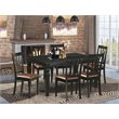Pemberly Row Traditional 7-piece Wood Dinette Set in Black Finish