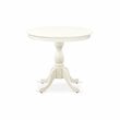 Pemberly Row 3-piece Wood Table and Dining Chairs in Linen White