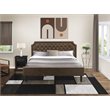 Pemberly Row Traditional 2-Piece Wood King Bedroom Set in Brown & Black