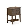 Pemberly Row 3 Pieces Wood King Bedroom Set in Jacobean/Brown