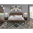 Pemberly Row 3-Piece Wood King Bedroom Set in Brown & Jacobean