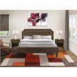 Pemberly Row 3-Piece Wood King Bedroom Set in Brown & Walnut