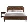 Pemberly Row 2-Piece Wood King Bedroom Set in Brown/Mahogany