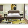 Pemberly Row 3-Piece Wood King Bedroom Set in Brown/Mahogany