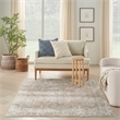 Pemberly Row 3'x4' Ivory Navy Fabric Tropical Area Rug (3'x4')