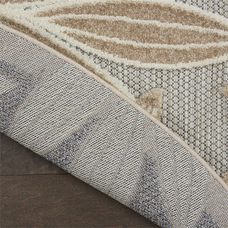 Pemberly Row 4' Round Natural Indoor/Outdoor Polypropylene Rug