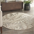Pemberly Row 4' Round Natural Indoor/Outdoor Polypropylene Rug