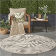 Pemberly Row 4' Round Natural Indoor/Outdoor Polypropylene Rug