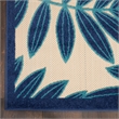 Pemberly Row 6'x9' Navy Blue and White Fabric Tropical Area Rug (6'x9')